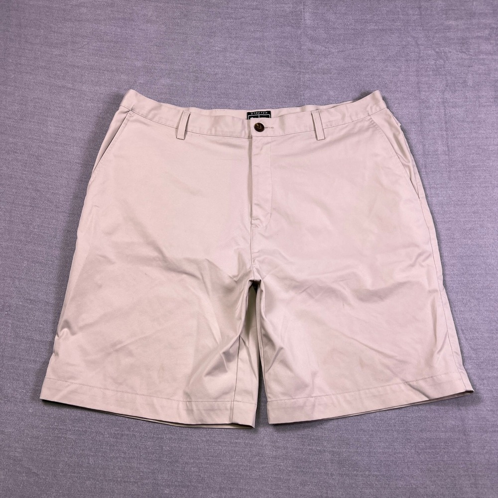 Adidas ClimaCool Stretch Mid Rise Golf Shorts Mens 38 Khaki Tan AE7002